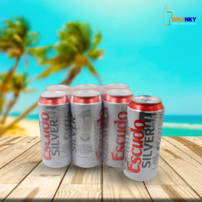 Cerveza Escudo Silver Lata 470cc six pack