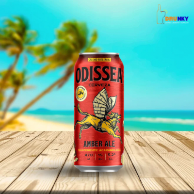 Cerveza Odisea Amber Ale Lata 470cc